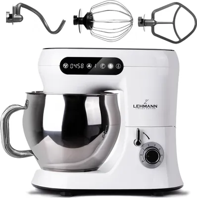Obrázek produktu pro Lehmann Hyssop, planetární kuchyňský robot, planetární stroj, 1300 W, 5l mísa, 6 nastavení rychlosti, časovač