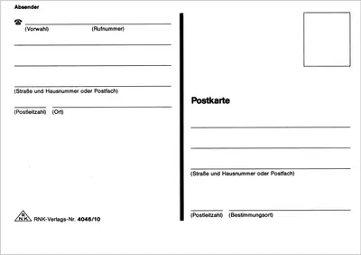 Produktbild von RNK Postkartenheft A6 10 Blatt