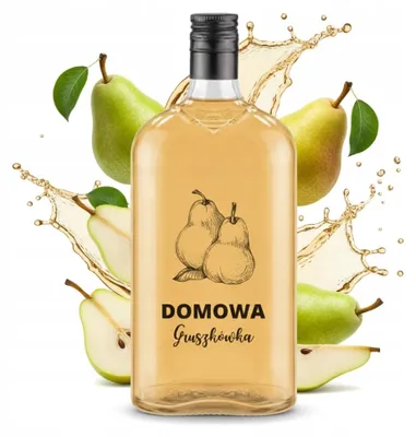 Obrázok produktu pre Klasická 500-mililitrová fľaša s nápisom „DOMÁCA SLIVOVIČKA“.
