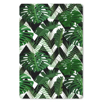 Produktbild von MuchoWow® Mauspad Mousepad Monstera - Schwarz und Weiß - Muster 18x27 cm - Mousepads - Maus Mat - Pad - Mausunterlage