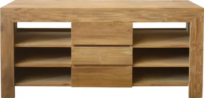 Produktbild von Teako Design Waschtisch Pajala Teak Massivholz 180x50x80 cm mit Schubfach