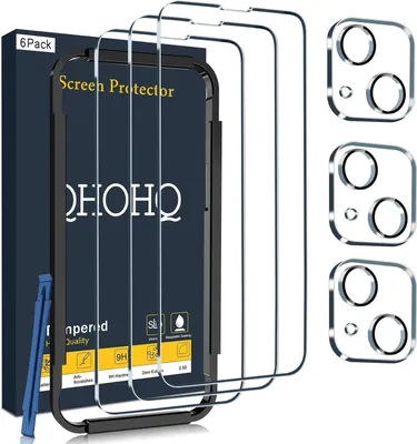 Obrázok produktu pre QHOHQ pancierové ochranné sklo pre iPhone 14 Plus 6,7 palca, 3 kusy