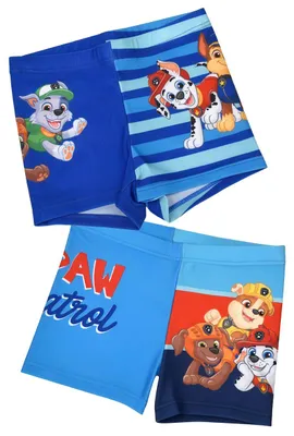 Produktbild von Paw Patrol Badehose für Jungen - Kinder Schwimmhose Badekleidung Hose Blau (2er Pack) 98-104