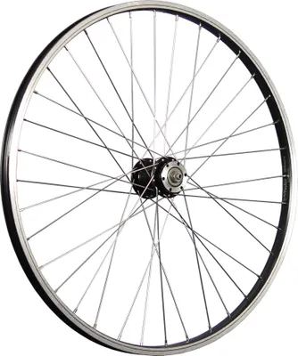 Produktbild von 26 Zoll Vorderrad Aluminiumfelge Edelstahl Speichen V-Brake Disc 6 Loch schwarz