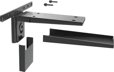 Produktbild von PEKA Massivholz-Tablarträger Pecasa Stahlblech mit Feinstruktur schwarz
