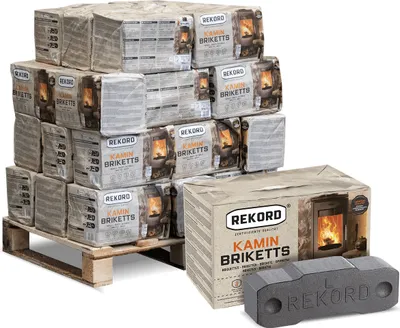 Produktbild von Rekord Braunkohlebriketts 10kg x 30 Paket 300kg Palette