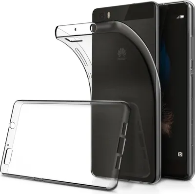 A clear phone case is shown in the foreground, with a smartphone in the background.