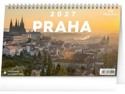 Image de NOTIQUE Calendrier de bureau Prague – Je suis amoureux de Prague 2027, 23,1 x 14,5 cm