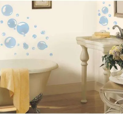 Immagine prodotto di adesivo murale bolle vinile 31 pezzi blu