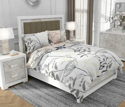 Obrázok produktu pre Obliečky 140x200 cm + 2x70x80 cm, 3-dielna súprava, 100% bavlna (bavlnený satén), zips, Príroda, viacfarebná - SOVIO | So.9050