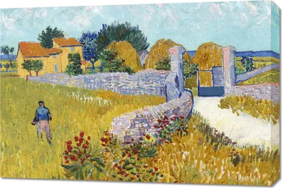 Obrázok produktu pre Obraz 90x60cm Farmhouse in Provence, Van Gogh Vintage