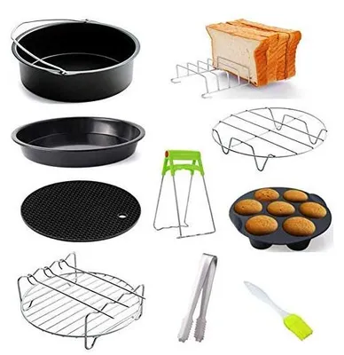 Heißluftfritteusen-Zubehör 10-teilig, 15,2-17,8 cm, universell