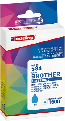 Produktbild von Tintenpatrone EDD-584 ersetzt Brother LC3219XLC