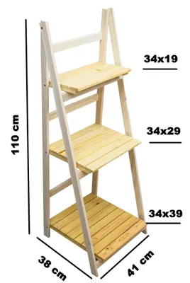 Produktbild von Blumenständer aus Holz weiß