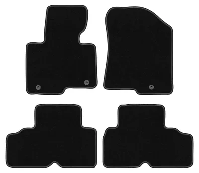 Immagine prodotto di Tappetini in moquette per Kia Carens IV 2013-2018 (monovolume) – set 4 pezzi, neri, su misura – Wielganizator BASIC