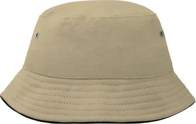Produktbild von Trendiger Kinderhut aus weicher Baumwolle khaki/black, Gr. one size