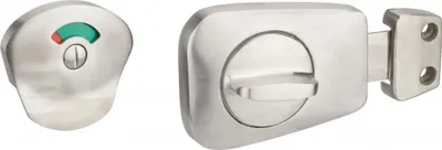 Image de Verrou avec voyant libre/occupé pour wc, inox, porte de 40mm - SP