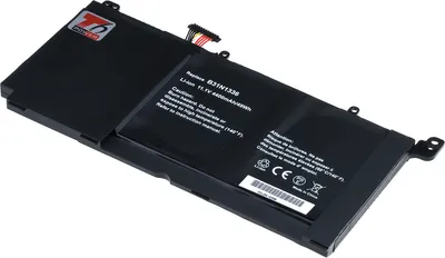 Image de Batterie T6 Power pour Asus VivoBook K551L serie, Li-Poly, 11,1 V, 4400 mAh (49 Wh), noir