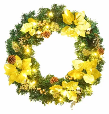 Immagine prodotto di vidaXL Ghirlanda di Natale con luci LED verde 60 cm PVC
