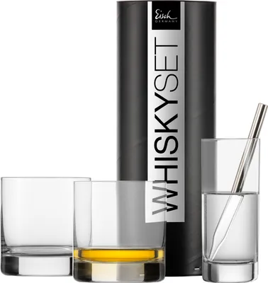 Immagine prodotto di Eisch Vorteilset 2 Stück Whisky Set 900/5 - 2x500/14,1x551/12,1x999/3 in GR GENTLEMAN 86590008 und Geschenk + Spende