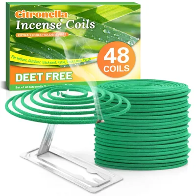 Citronella-Räucherstäbchen 48 Stück mit Halter für Außenbereich