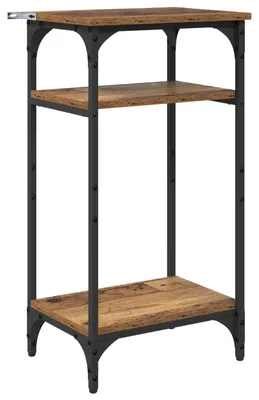 Obrázek produktu pro vidaXL Odkládací stolek s policí z regenerovaného dřeva 40 x 30 x 75 cm materiál na bázi dřeva