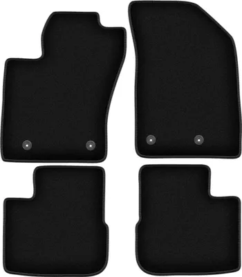 Zdjęcie produktu dla Dywaniki welurowe do Fiat Tipo II hatchback (2015-) - czarne dywaniki samochodowe BASIC komplet (4 szt.)