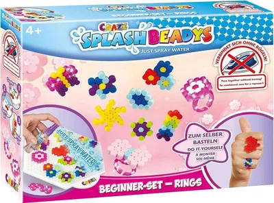 Produktbild von CRAZE 17852 - Splash Beadys - Steckperlen - Beginner Set Rings, Wasserperlen