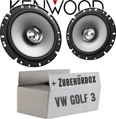 Produktbild von Lautsprecher Boxen Kenwood KFC-S1756 - 16,5cm Koax Auto Einbauzubehör - Einbauset passend für VW Golf 3 - justSOUND