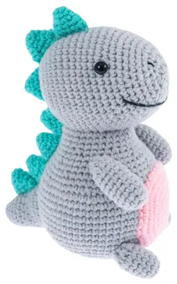 Amigurumi-Häkelpaket Dinosaurier, 13x8x17 cm, mit Zubehör