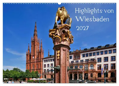 Produktbild von Highlights von Wiesbaden (Wandkalender 2027 DIN A2 quer), CALVENDO Monatskalender
