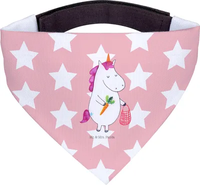 Produktbild von Mr. & Mrs. Panda Halstuch Einhorn Vegan - Rot Pastell - Geschenk, Gesund Leben, Hund, Unicorn, Veganismus, Hunde, essen, Veganer, Für, Tuch, Rohkost, Hunde-Halstuch