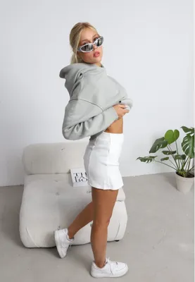 Produktbild von Basic Oversize Damen Hoodie Grau L
