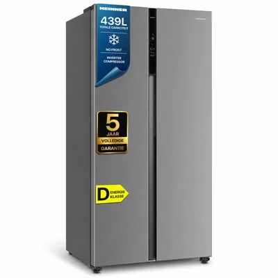 Productafbeelding van Heinner HSBS-HM442NFINVXD Side-by-Side koelkast, 442 liter, No Frost, touchscreen, roestvrij staal