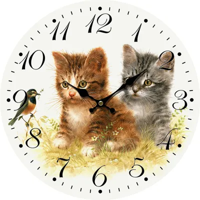 Immagine prodotto di Orologio da parete a tema gatti, modello 2000028