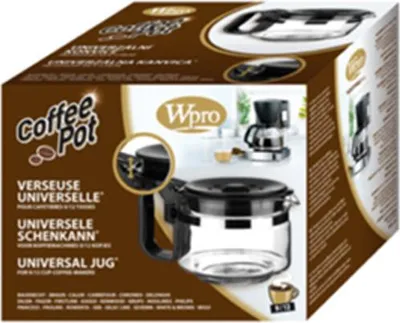 Produktbild von Wpro UCF200, Kaffeemaschine mit Kanne, Schwarz, Transparent, Gehärtetes Glas, 12 Tassen, Thermoplast, Kunststoff, Edelstahl