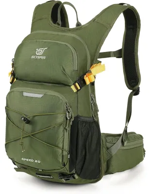 Produktbild von Wanderrucksack 20L Fahrradrucksack Skirucksack Herren Trinkrucksack Militärgrün