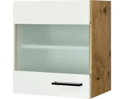 Obrázok produktu pre Kuchynská skrinka horná so sklenenými dvierkami Flex Well Vintea šírka 50 cm magnólie matná