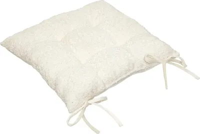 Produktbild von Stuhlgalette soana bouclette elfenbeinweiß 38x38cm  - Atmosphera créateur d'intérieur