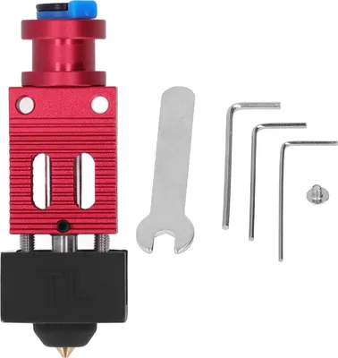 Image de Kit de tête d'extrusion en alliage d'aluminium et laiton pour imprimante 3D Ender 3 S PRO, rouge