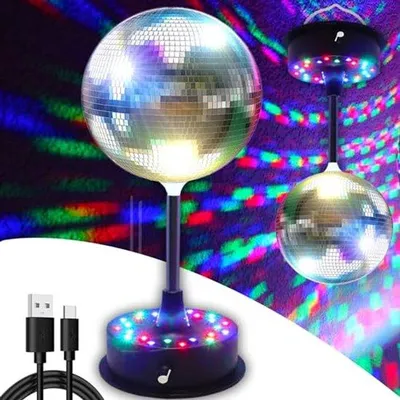 Image de Projecteur disco rotatif avec 24 LED RGB, idéal pour les fêtes et les clubs