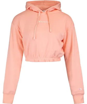Productafbeelding van Champion Small Logo Crop Top Hoodie voor dames (maat S, roze)