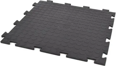 Produktbild von Klickfliesen Bodenplatte Kunststoff Balkon Terasse Garage Werkstatt Camping Fliesen Bodenbelag 50 PVC Klicksystem 10x Klickfliesen schwarz