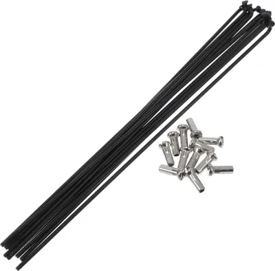 Produktbild von Fahrradspeichen 14G 183mm Länge Fahrradrad Speichen 304 Edelstahl Schwarz 1 Satz