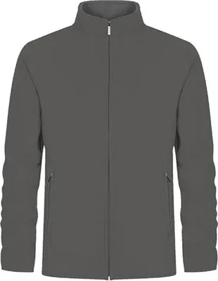 Produktbild von Doppel Fleece Zip Jacke Herren, Stahlgrau, S