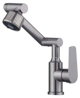 Imagen del producto de Grifo de lavabo giratorio de acero inoxidable con acabado moderno