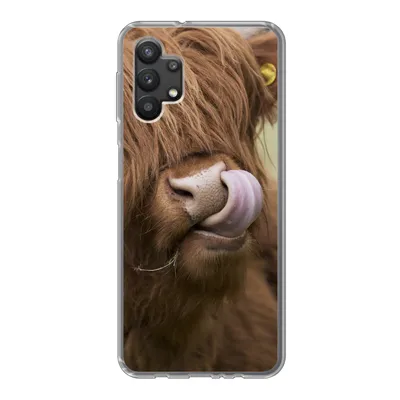 Produktbild von MuchoWow® Handyhülle Schutzhülle Hülle für Samsung Galaxy A32 5G Schottischer Highlander - Braun - Tiere Silikon Softcase Handy Hülle - Softcase