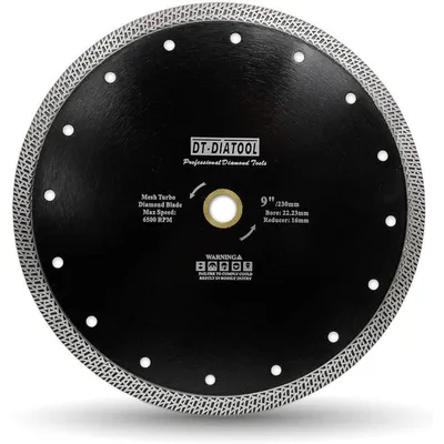Productafbeelding van Diamantzaagblad 230 mm, mesh-type, turbo uitvoering, voor tegels, marmer, keramiek, graniet, 1 stuk