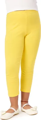 Image de Leggings 3/4 pour fille Merry Style en viscose MS10-131 (jaune, 128)
