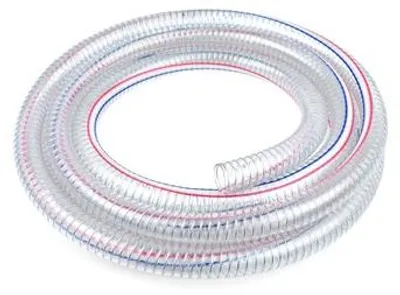 Produktbild von Garronda PVC Saugschlauch 1 Zoll 25 mm 5 m Spiralschlauch Ansaugschlauch spiralverstärkt Wasseransaugung Pumpenschlauch Wasserpumpe GD-0238 Transparent